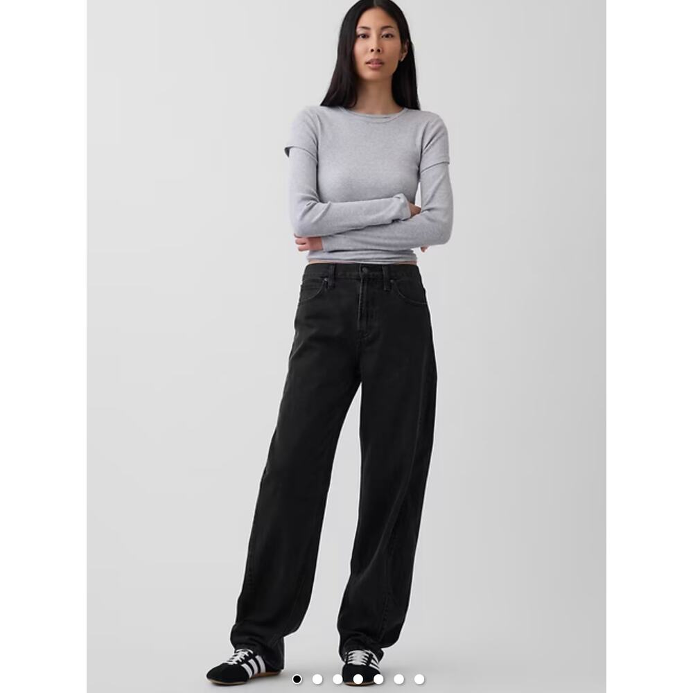 GAP Berrel High Rise Jeans 100% Cotton Black Jeans Women's 33 16‎ Short